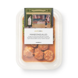 Albóndigas en salsa para una persona